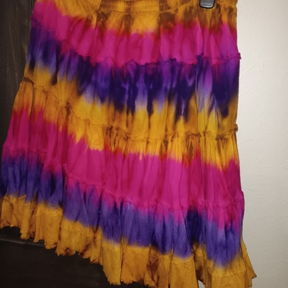 Vibrant Multicolor Tie-Dye Skirt - Picture 6 of 6